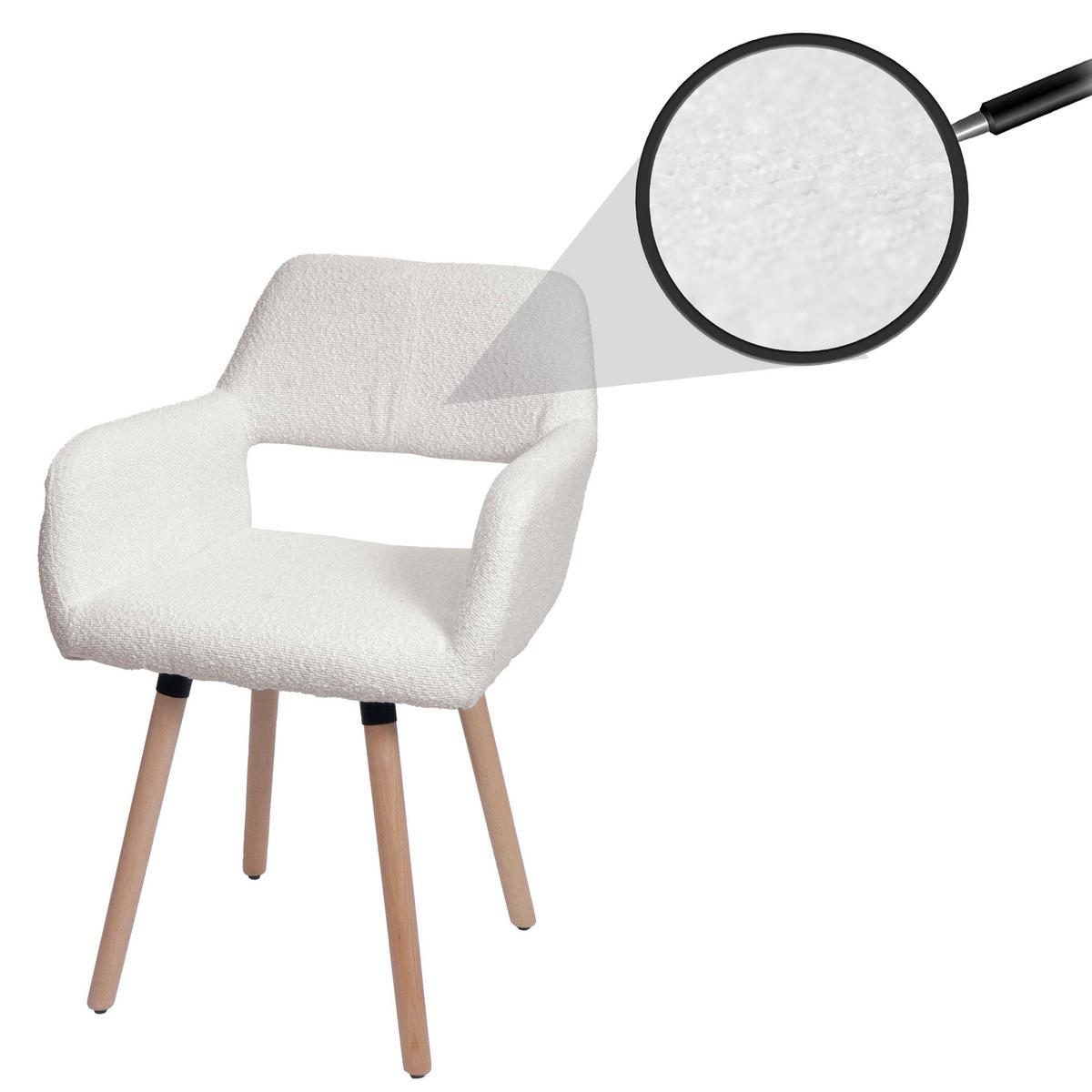 ESSZIMMERSTUHL Cremeweiß - Creme/Weiß, Textil (56/80/53cm) - MCW