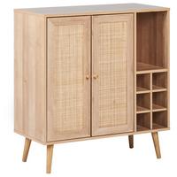 WEINREGAL Hellbraun Paget - Braun, Holzwerkstoff (83/89/39cm) - Beliani