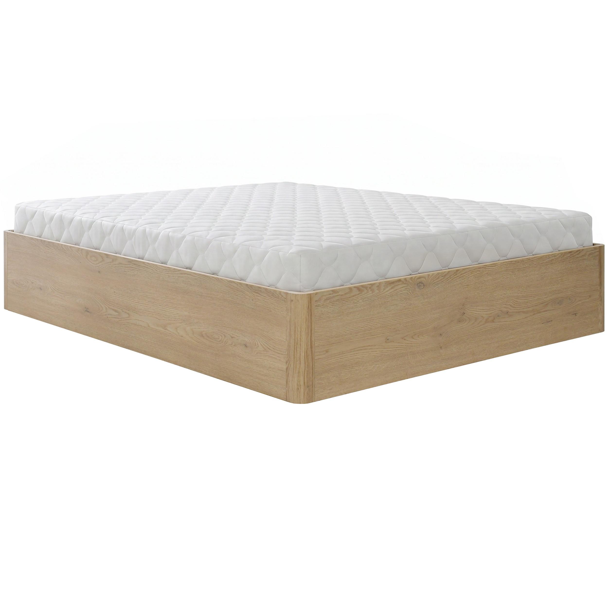 BETT Sara mit Bettkasten und Taschenfedernmatratze 26 cm, 160x200, Cremona Eiche - Eichefarben, Holzwerkstoff (160/200cm) - Beautysofa