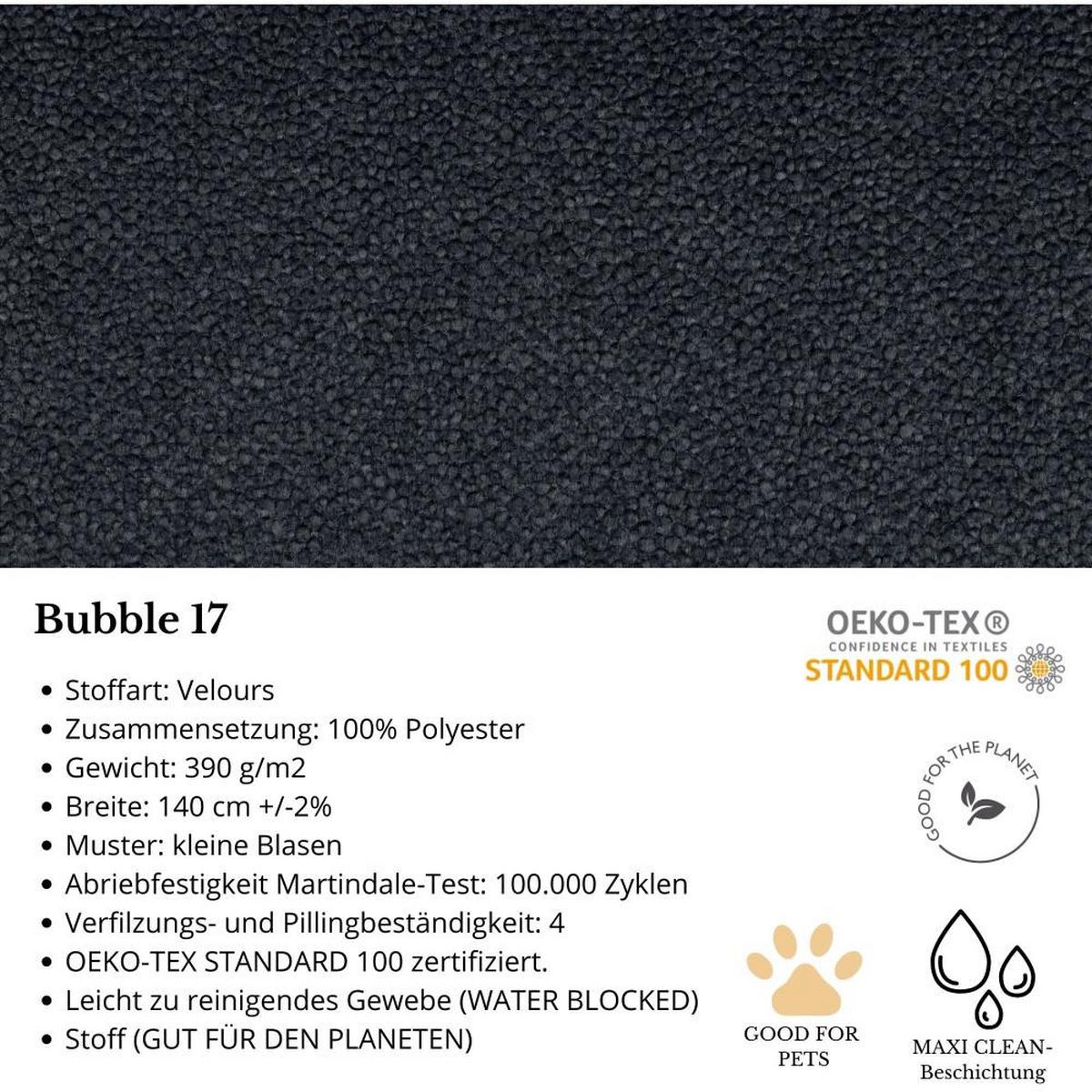 WOHNLANDSCHAFT Fiero U schwarz - Schwarz, Textil (364/87/186cm) - Beautysofa