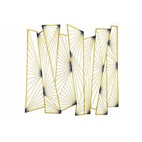 WANDDEKO Gold 100/100 cm - Goldfarben, Metall (6.75/100/3cm) - KUNSTLOFT