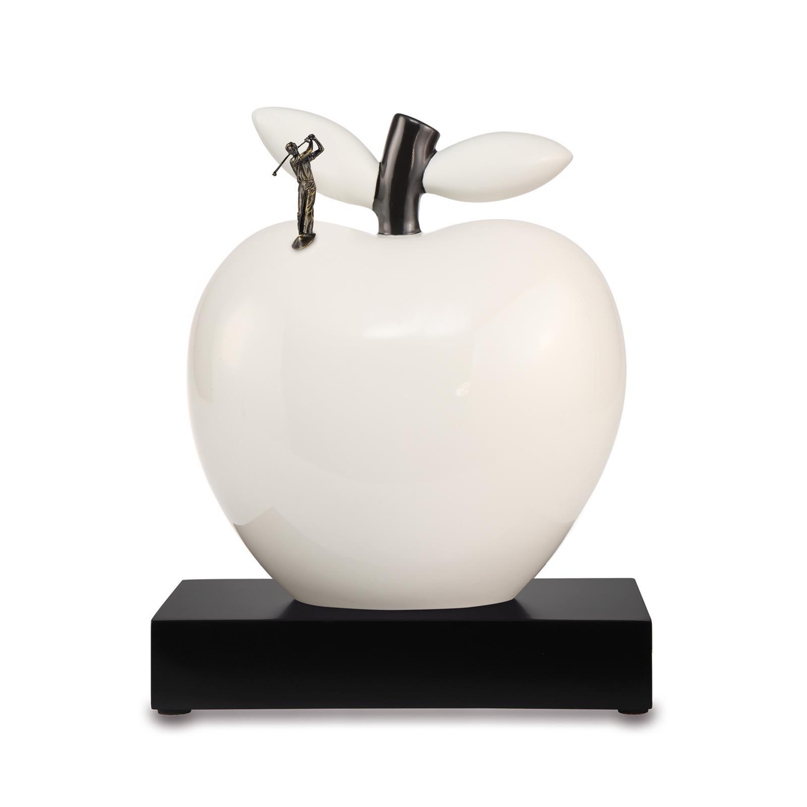 DEKO-OBJEKT APFEL "HOLE IN ONE" Studio 8 Art & Apple weiß 28 cm - Weiß, Keramik (14/28/24.5cm) - Goebel