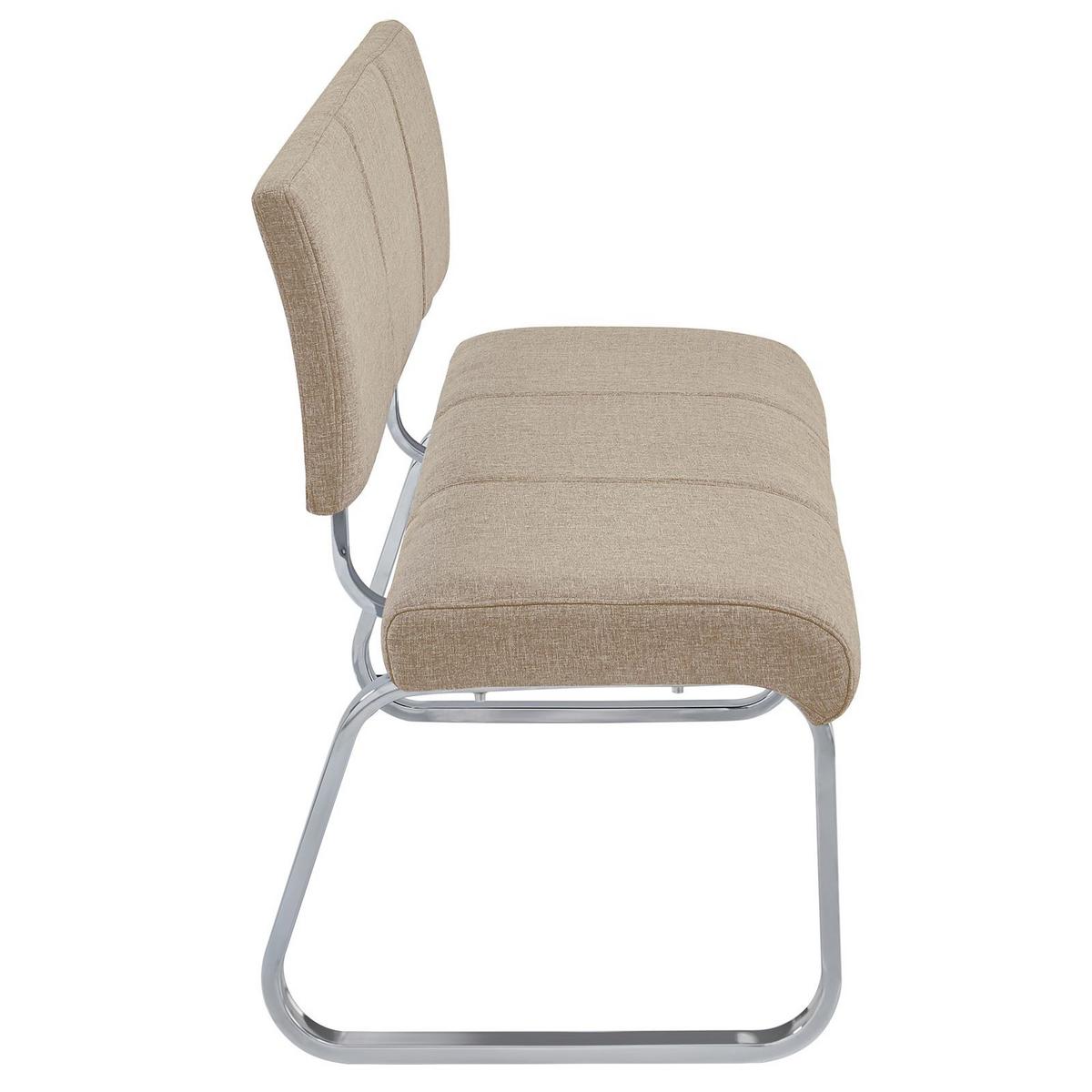 ESSZIMMERBANK VILAS beige - Beige, Textil/Metall (136/89/59cm) - IDIMEX