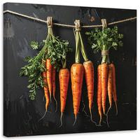 LEINWANDBILD Essen & Trinken 30x30cm - Orange, Textil (30/30cm) - Feeby