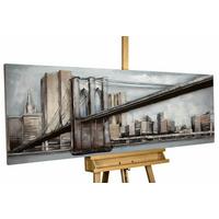METALLBILD Blau 144/44 cm - Blau/Grau, Metall (9.6/44cm) - KUNSTLOFT