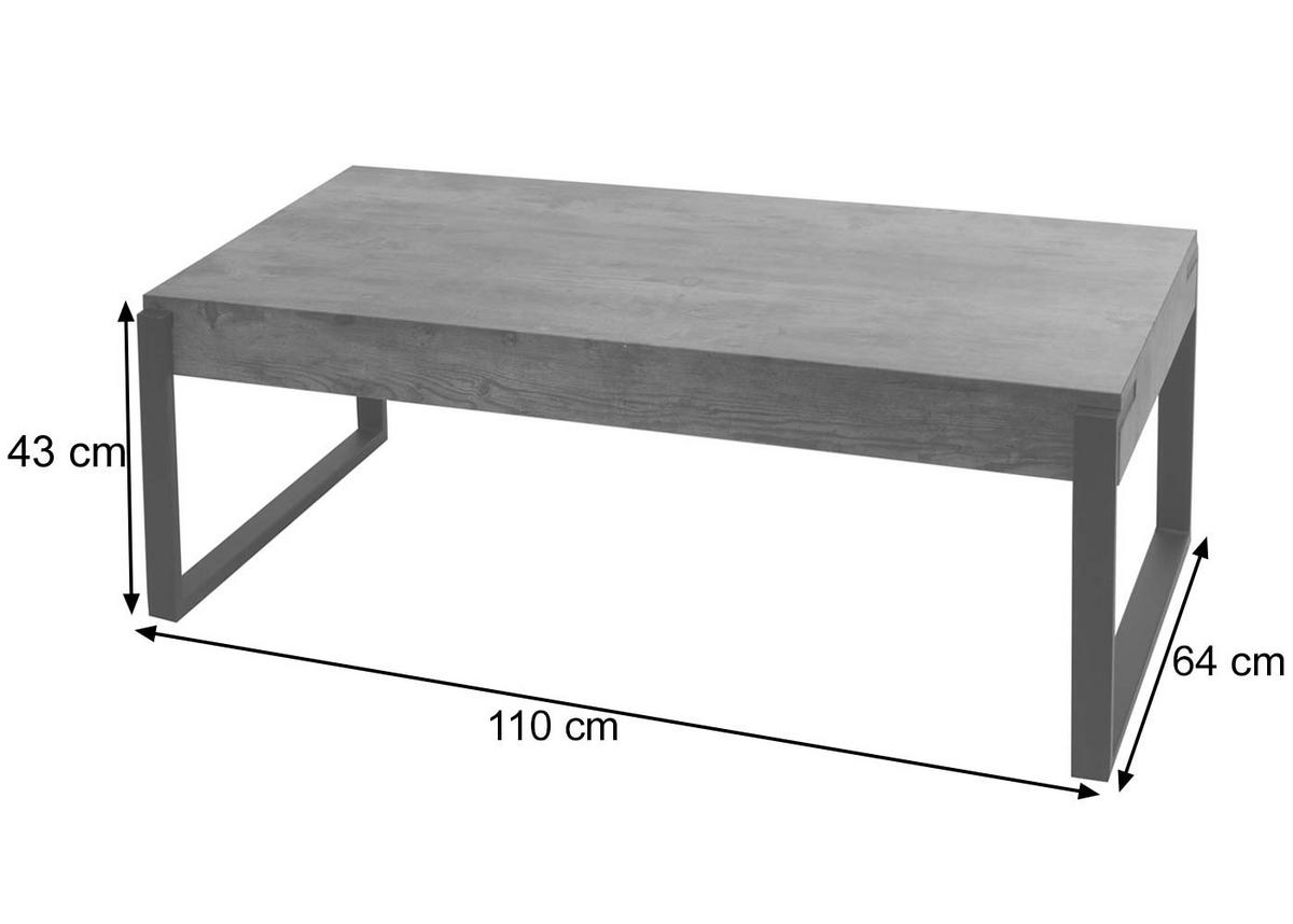 COUCHTISCH eckig Wildeiche Dekor - Wildeiche, Holzwerkstoff (64/110/43cm) - MCW