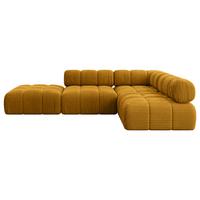 ECKSOFA modulares Sofa Favio-L1 - 285x190x70 cm Senfgelb Cord - Currygelb, Holzwerkstoff/Textil (285/190cm) - ALTDECOR