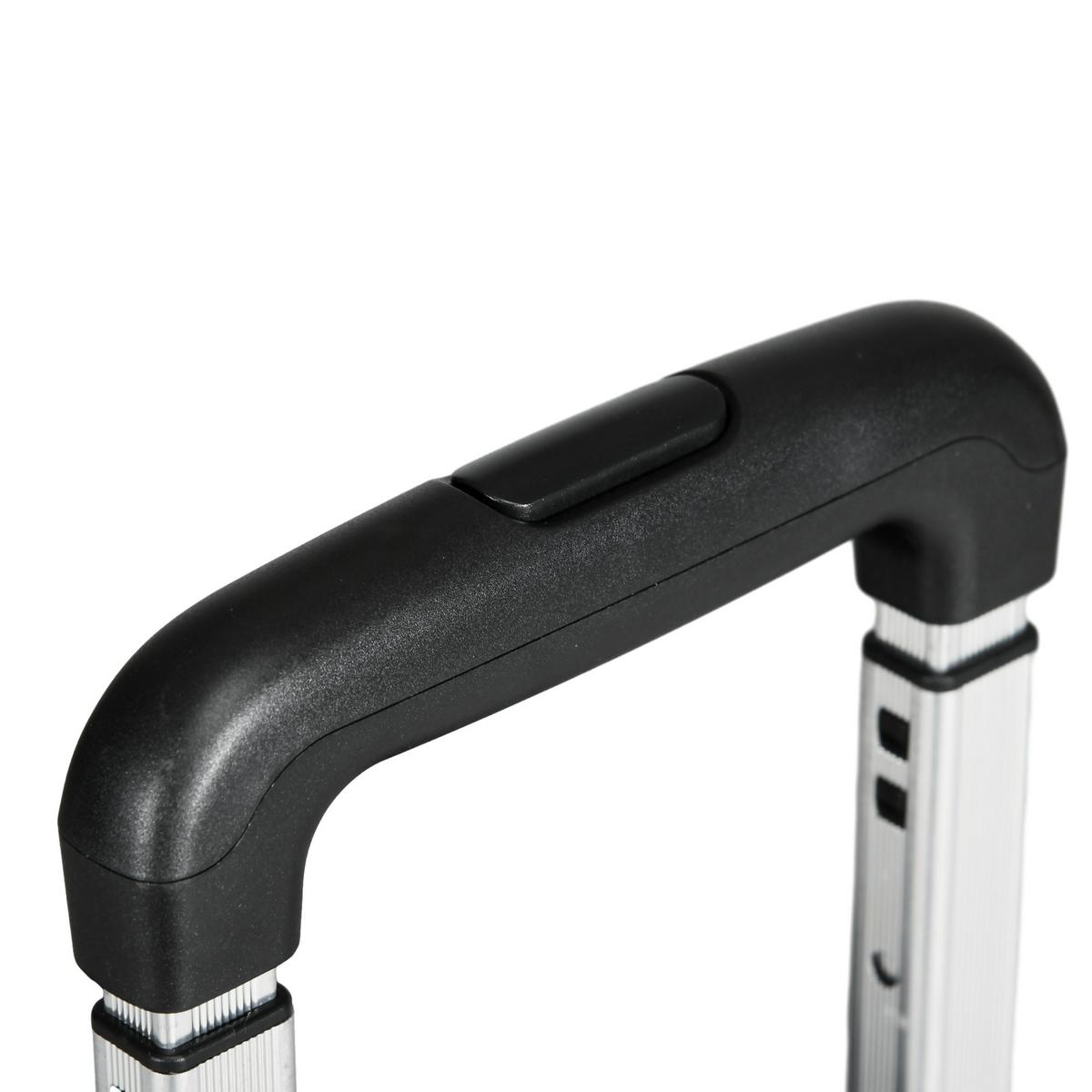 EINKAUFSWAGEN Kunststoff Aluminiumlegierung Schwarz - Schwarz, Kunststoff (48/100/52cm) - HOMCOM