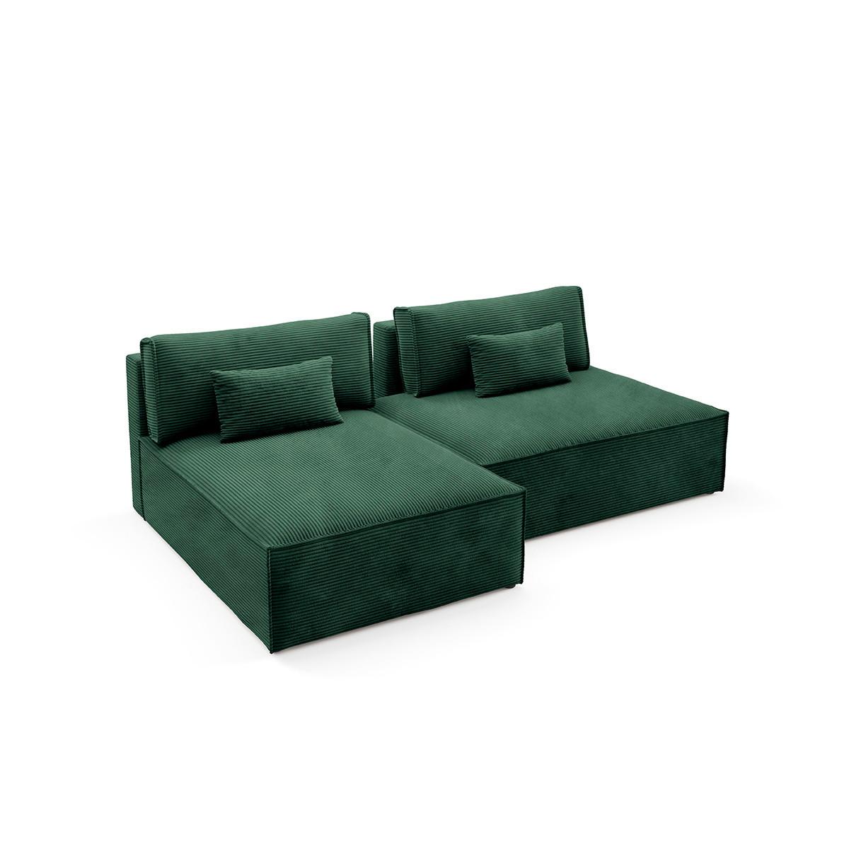 ECKSOFA Georgia Tannengrün - Grün, Holz (236/148cm) - Petits-meubles