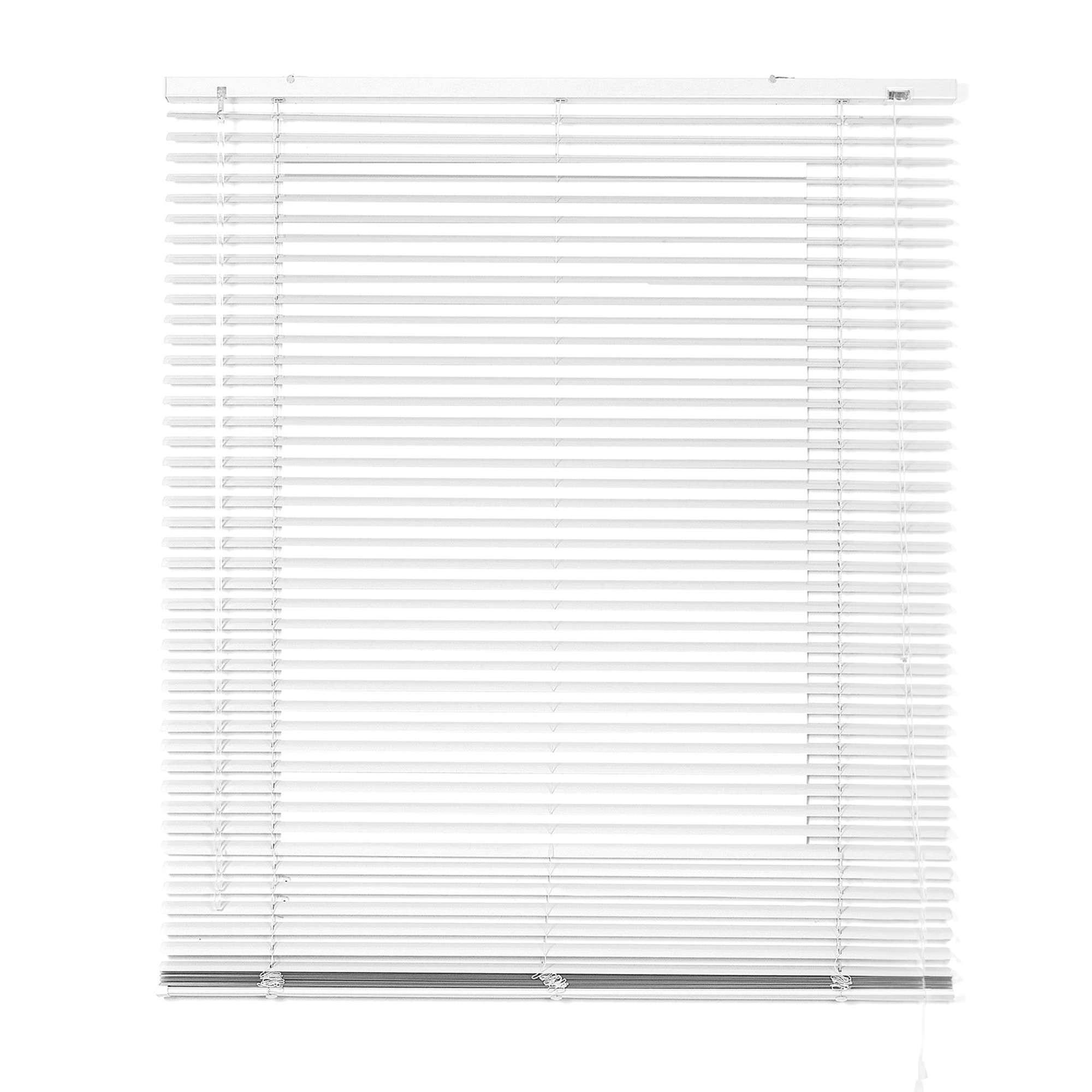 JALOUSIE venetianische mit weißer Zugschnu 125x250 - Weiß, Metall (135cm) - STORESDECO