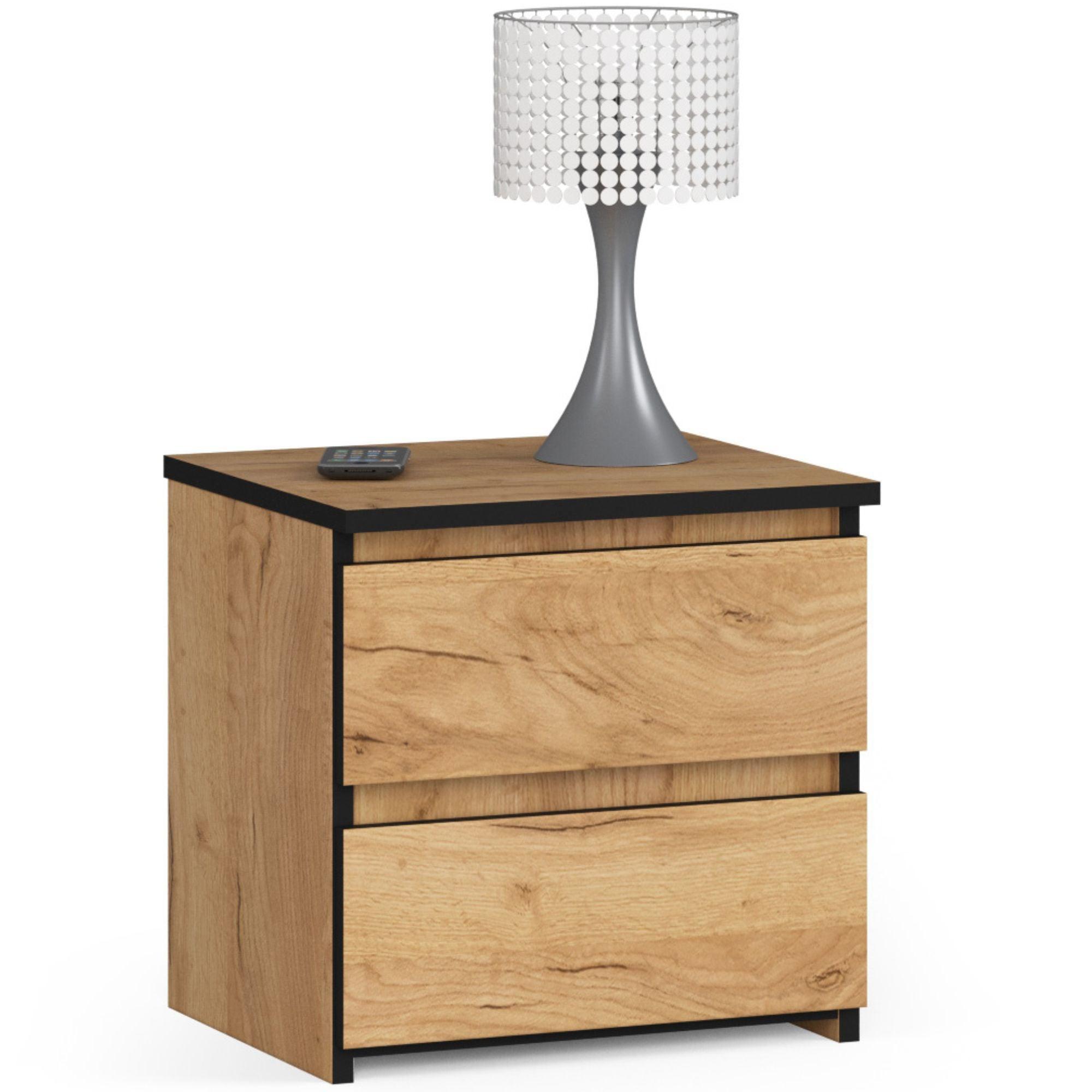 NACHTTISCH Eiche Craft 40/40/35 - Eiche San Remo, Holzwerkstoff (40/40/35cm) - RAUMHIRSCH FURNITURE