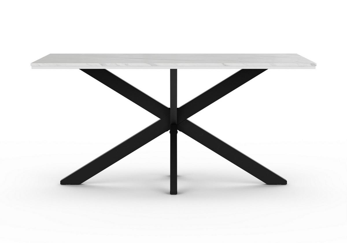 ESSTISCH DARGO 160 x 90 x 73,5 cm - Hellgrau/Schwarz, Holz (160/90/73.5cm) - MASSENO