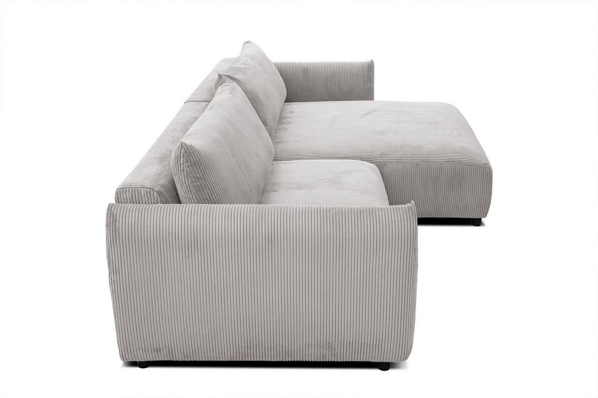 ECKSOFA TAUER 5-Sitzer, weiß - Schwarz/Weiß, Holzwerkstoff/Kunststoff (292/174cm) - Wozimo