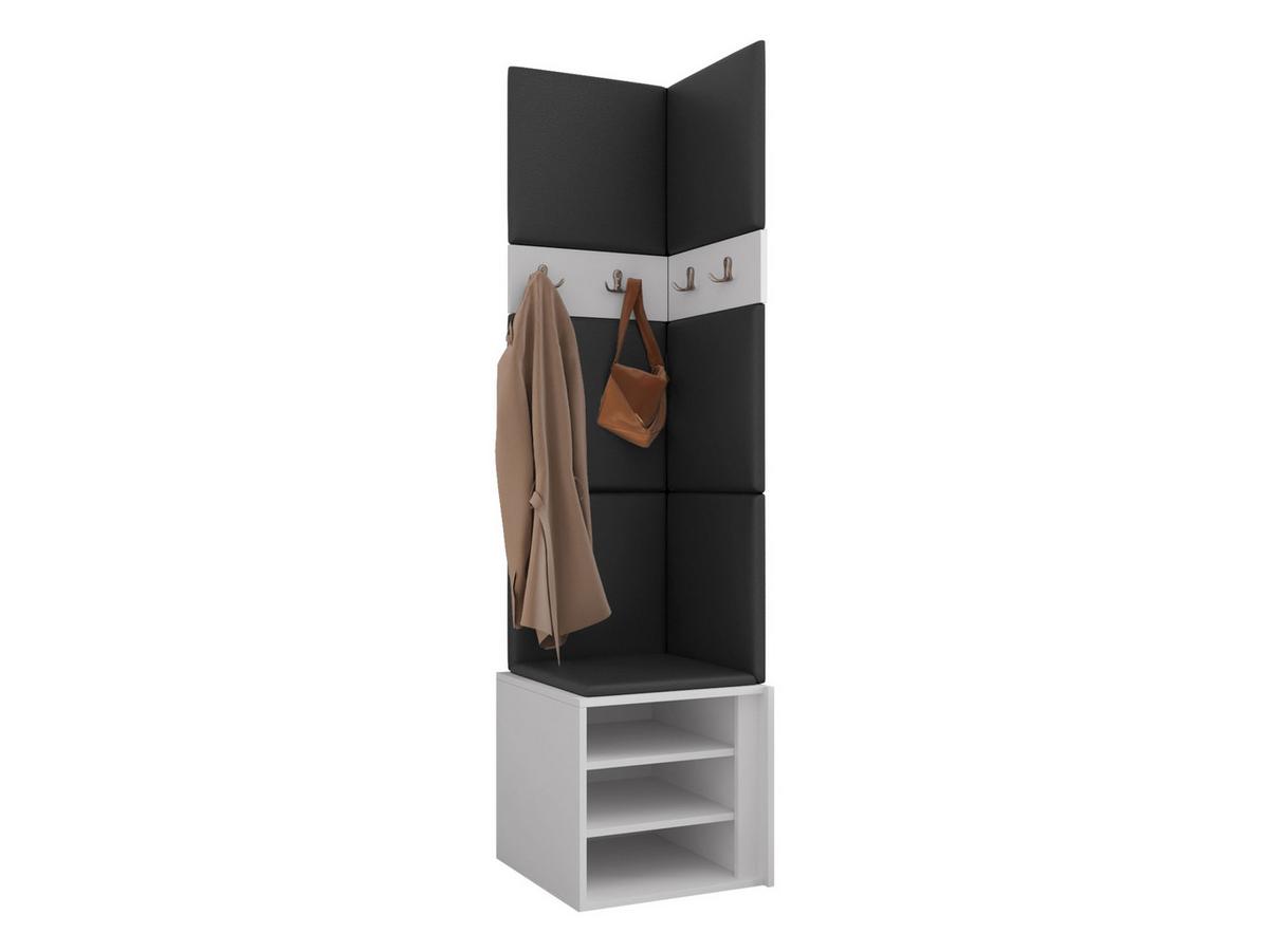 GARDEROBEN-SET Orion XXI - Weiß/Braun, Holzwerkstoff/Kunststoff (42/186/46cm) - MIRJAN24