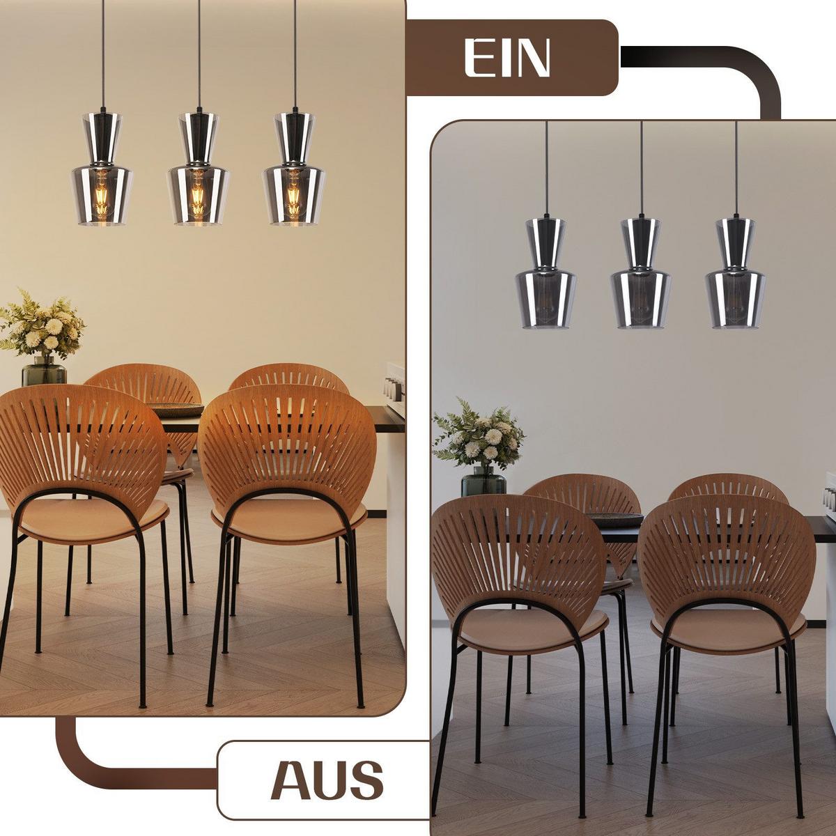 PENDELLEUCHTE Martinelli 45/5/150 cm - Schwarz, Metall (5/45/150cm) - Nettlife