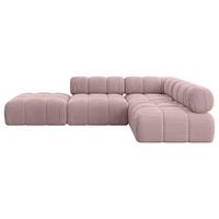 ECKSOFA modulares Sofa Favio-L1 - 285x190x70 cm Rosa Cord - Rosa, Holzwerkstoff/Textil (285/190cm) - ALTDECOR