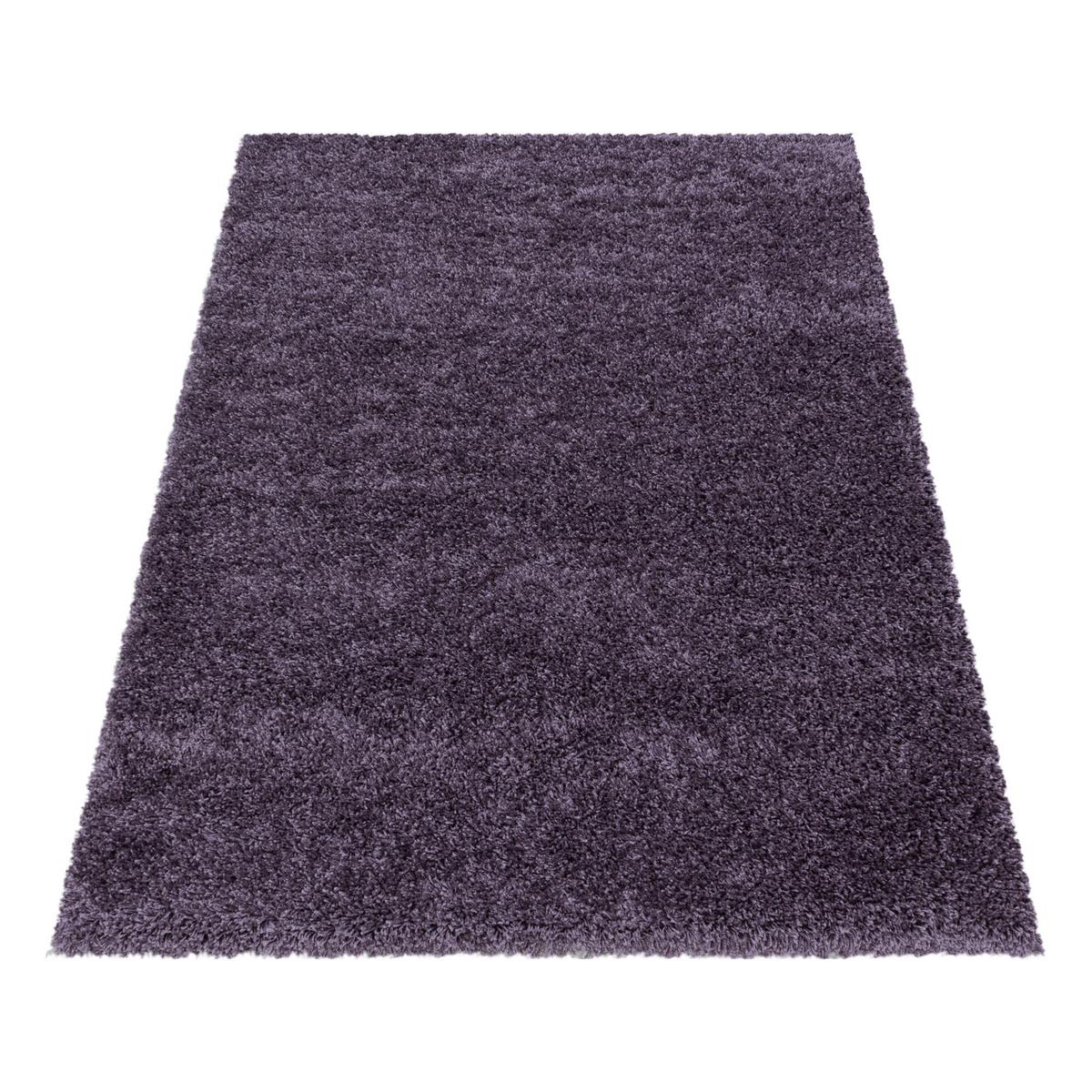 TEPPICH Hochflor SPREE in Violett, einfarbig, 100 x 200 cm - Lila, Textil (200/100cm) - KADIMA DESIGN