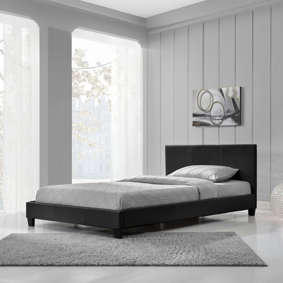 POLSTERBETT Albacete - Schwarz, Textil (140/200cm) - Corium