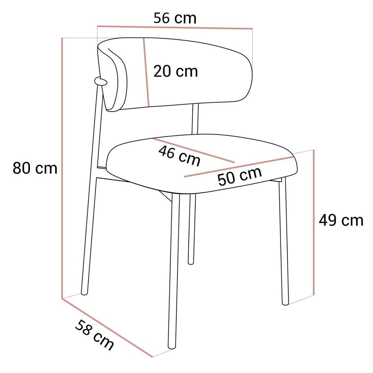 POLSTERSTUHL ELYSE KASCHMIR - Kaschmir, Textil (56/80/58cm) - Lookway