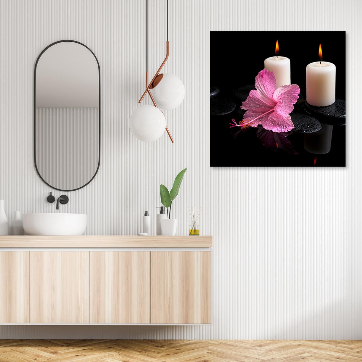 WANDBILD religiös lila - Lila, Textil (30/30cm) - Feeby