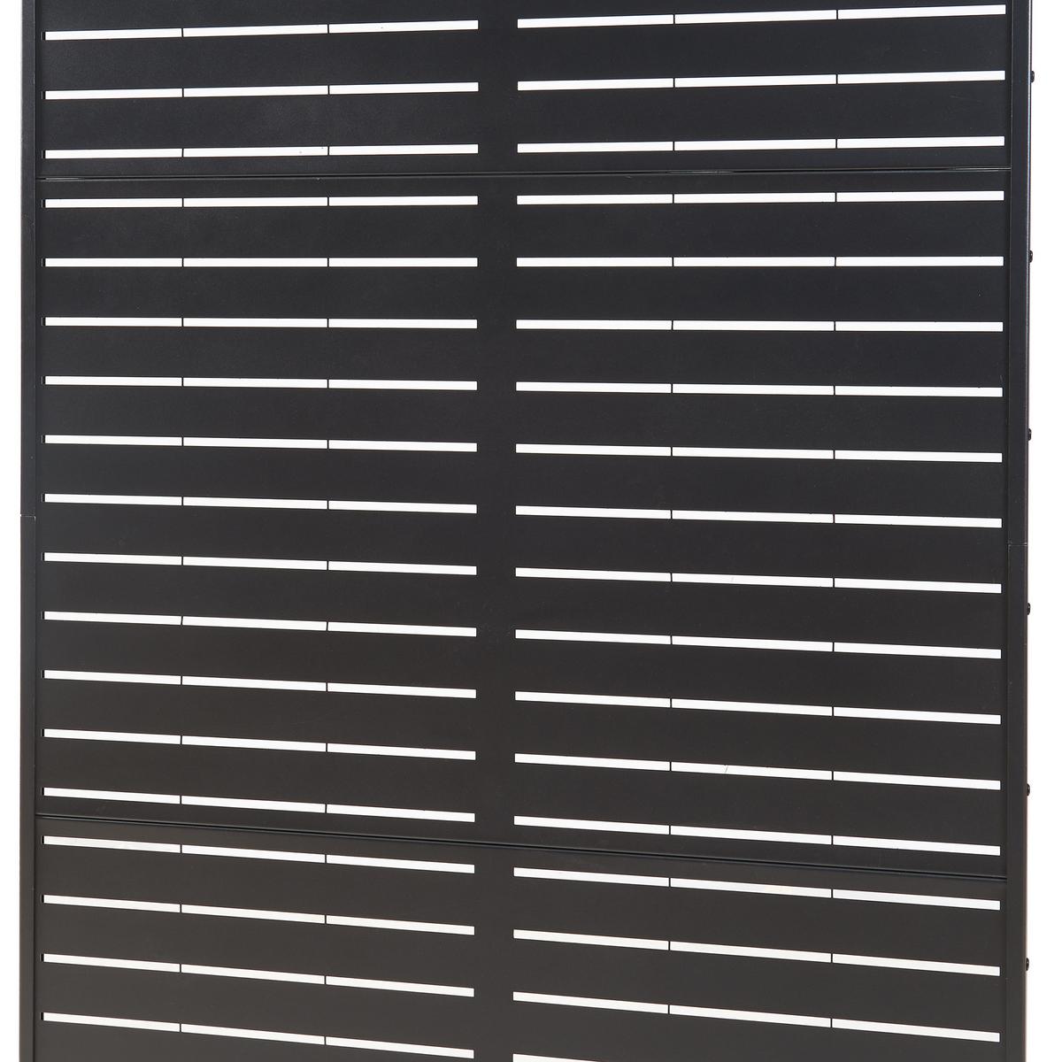 TRENNWAND Trolu - Schwarz, Metall (100/200/50cm) - casa.pro