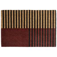 FUSSMATTE Braun/Beige 40/60 cm Kokosfasern Tuksuk - Braun, Textil (40/60cm) - Beliani
