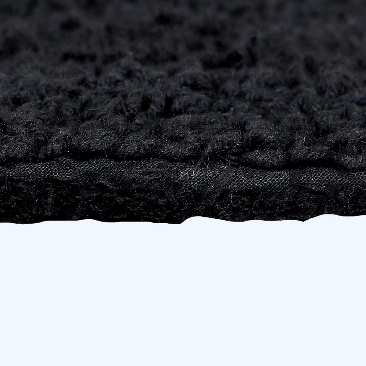 BADEMATTE 70/120 cm, 100% Baumwolle, wendbar - Schwarz, Textil (70/120cm) - Homescapes