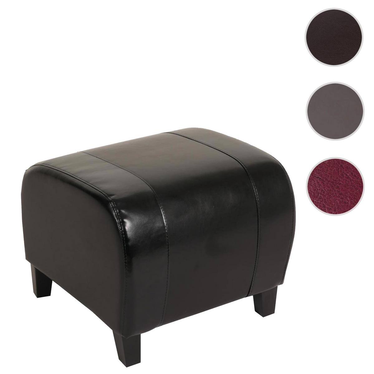 SITZHOCKER Braun - Braun, Leder (45/37/47cm) - MCW