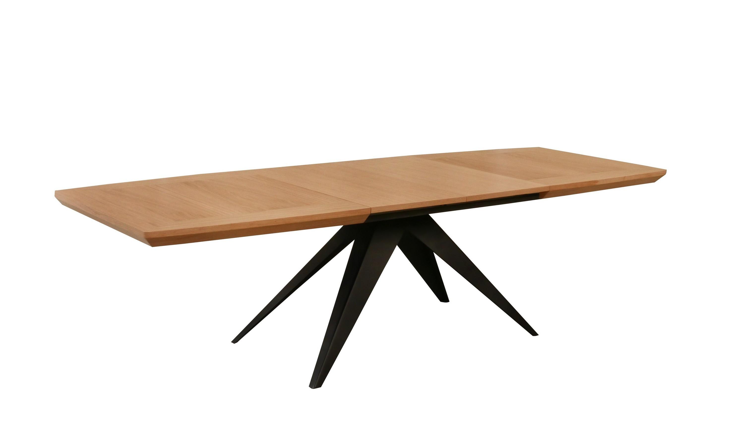 ESSTISCH FERRUM Ausziehbar 180 - 280 / 100 x 76 cm - Eichefarben/Schwarz, Holz (180/100/76cm) - MASSENO
