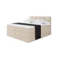 BOXBETT mit Matratze H3/H4 - FAMA KING - 120x200 cm Beige Poso - Ecru, Holzwerkstoff (120/200cm) - ALTDECOR