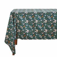 WEIHNACHTSTISCHDECKE Weihnachtswald grün 137/137 cm, 100% Baumwolle - Grün, Textil (137/137cm) - Homescapes