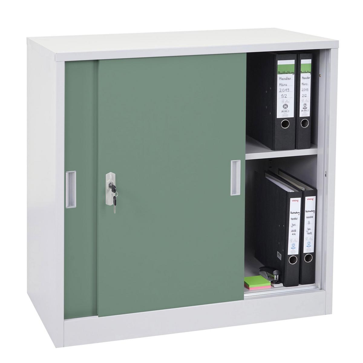 AKTENSCHRANK Green - Grün, Metall (90/90/45cm) - MCW