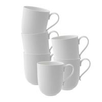 LATTE MACCHIATO BECHER New Cottage Basic weiß 370 ml 6er Set - Weiß, Keramik (0.37L) - Villeroy & Boch