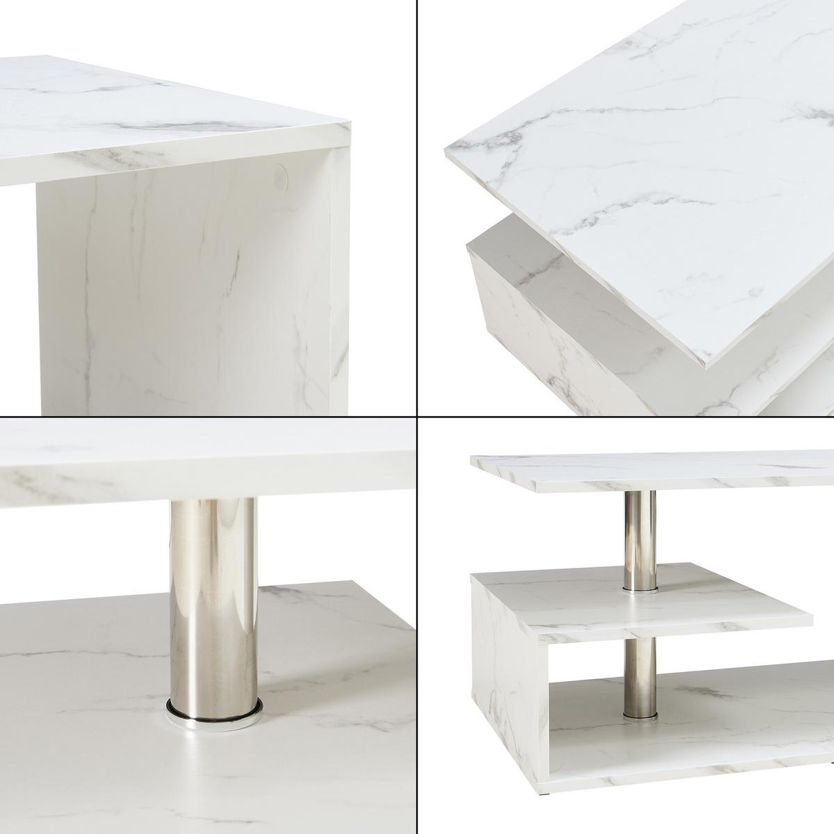COUCHTISCH Haarlem 50/90/41 - Weiß, Holzwerkstoff (90/50/41cm) - [en.casa]