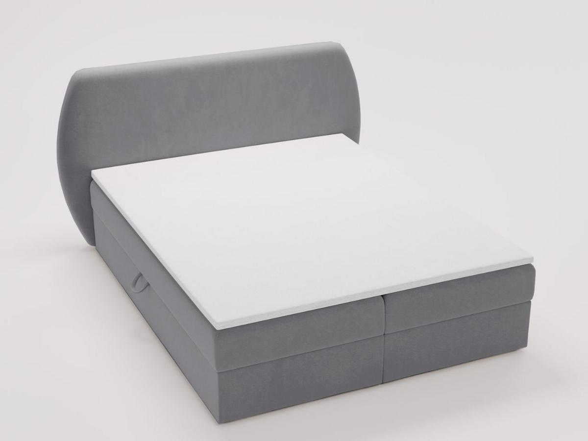 BOXBETT Bogota 160x200 Dunkelgrau - Dunkelgrau, Holz/Textil (160/200cm) - Graingold