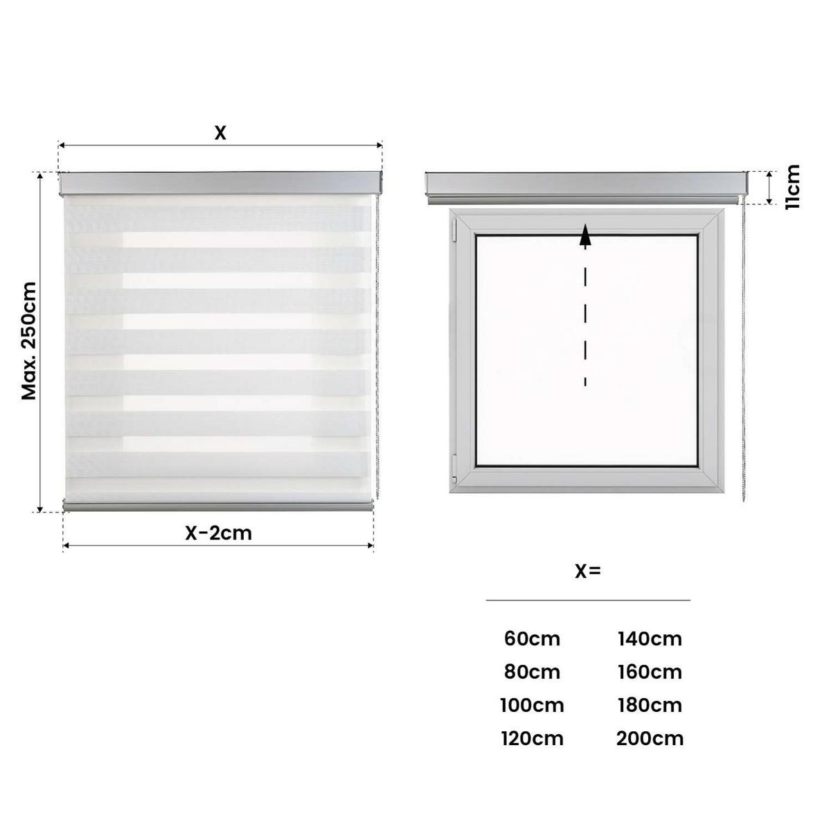 DOPPELROLLO Weiß 120x250 cm - Weiß, Kunststoff (120/250cm) - STORESDECO