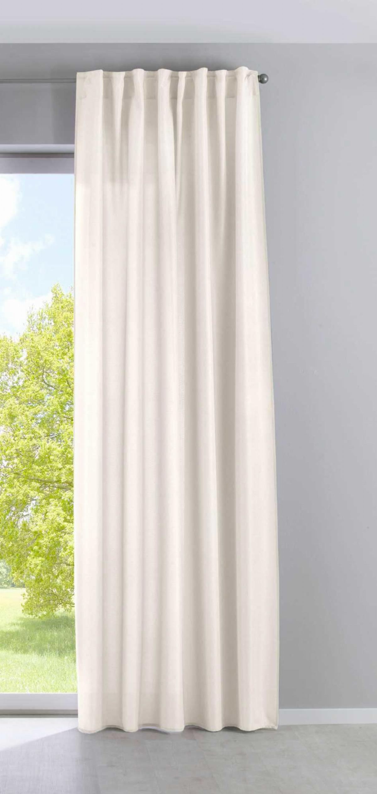 SCHLAUFENGARDINE »Jena« HxB 250x140 cm Creme - Creme, Textil (140/250cm) - Gardinenbox