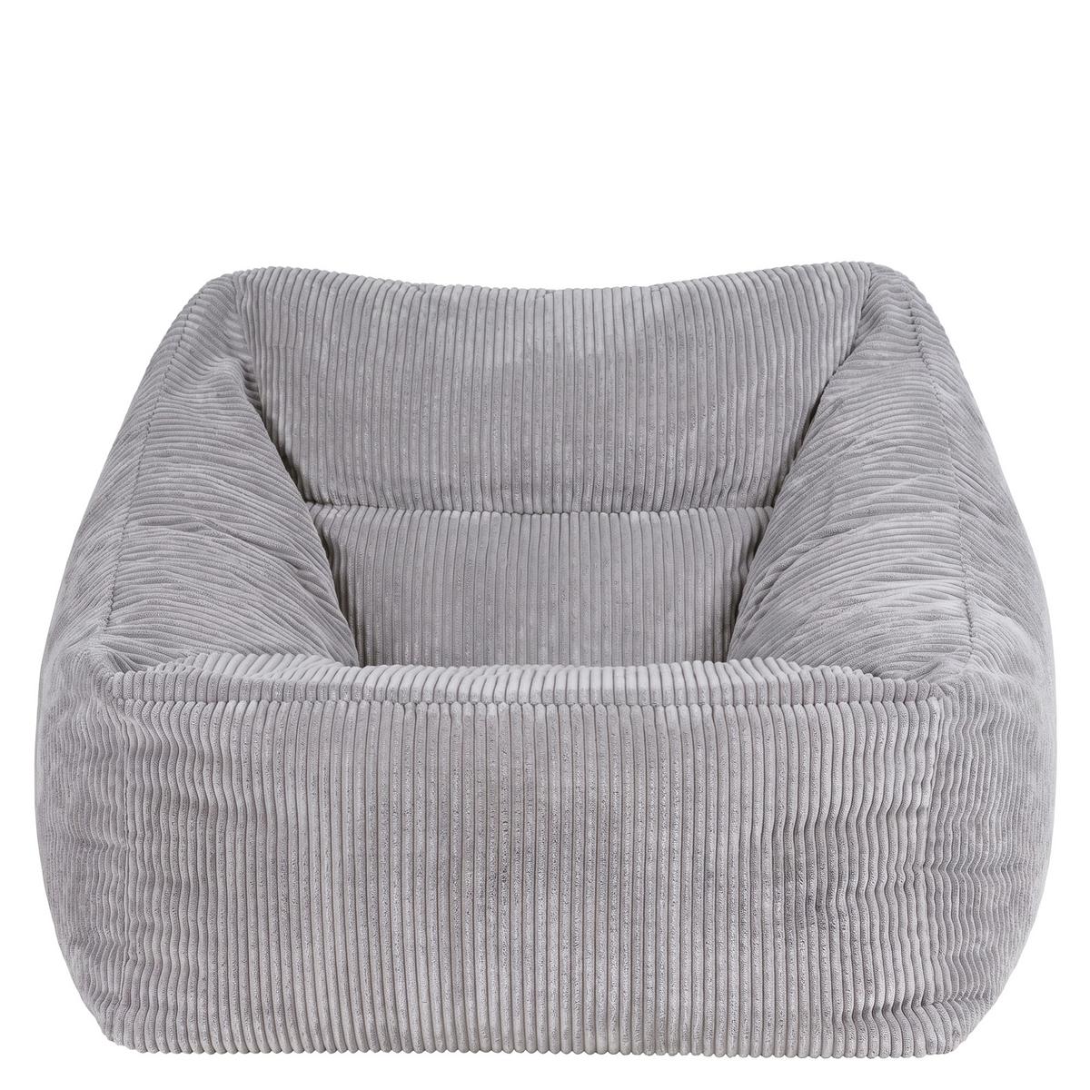 SITZSACK Cord Sessel Natalia - Hellgrau/Grau, Textil (97/73/84cm) - icon