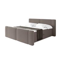 BOXBETT mit Matratze H4 - EVON Zanozek - 180x200 cm Braun - Braun, Holzwerkstoff (180/200cm) - ALTDECOR
