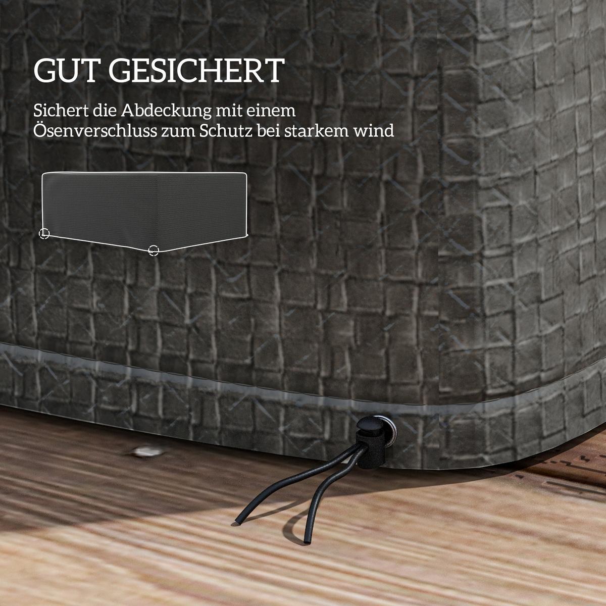 SCHUTZHÜLLE Wetterfest 235/190/90 cm - Grau, Kunststoff (190/90/235cm) - Outsunny