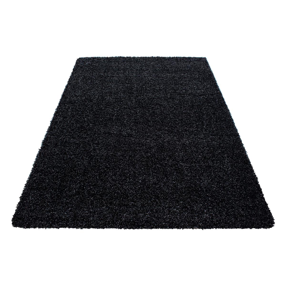 HOCHFLORTEPPICH RHEIN, einfarbig, Anthrazit, 120 x 170 cm - Anthrazit, Textil (170/120cm) - KADIMA DESIGN