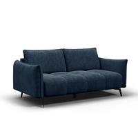 SOFA AERA 2,5-Sitzer, dunkelblau - Schwarz/Dunkelblau, Holz/Textil (187/89/96cm) - Wozimo