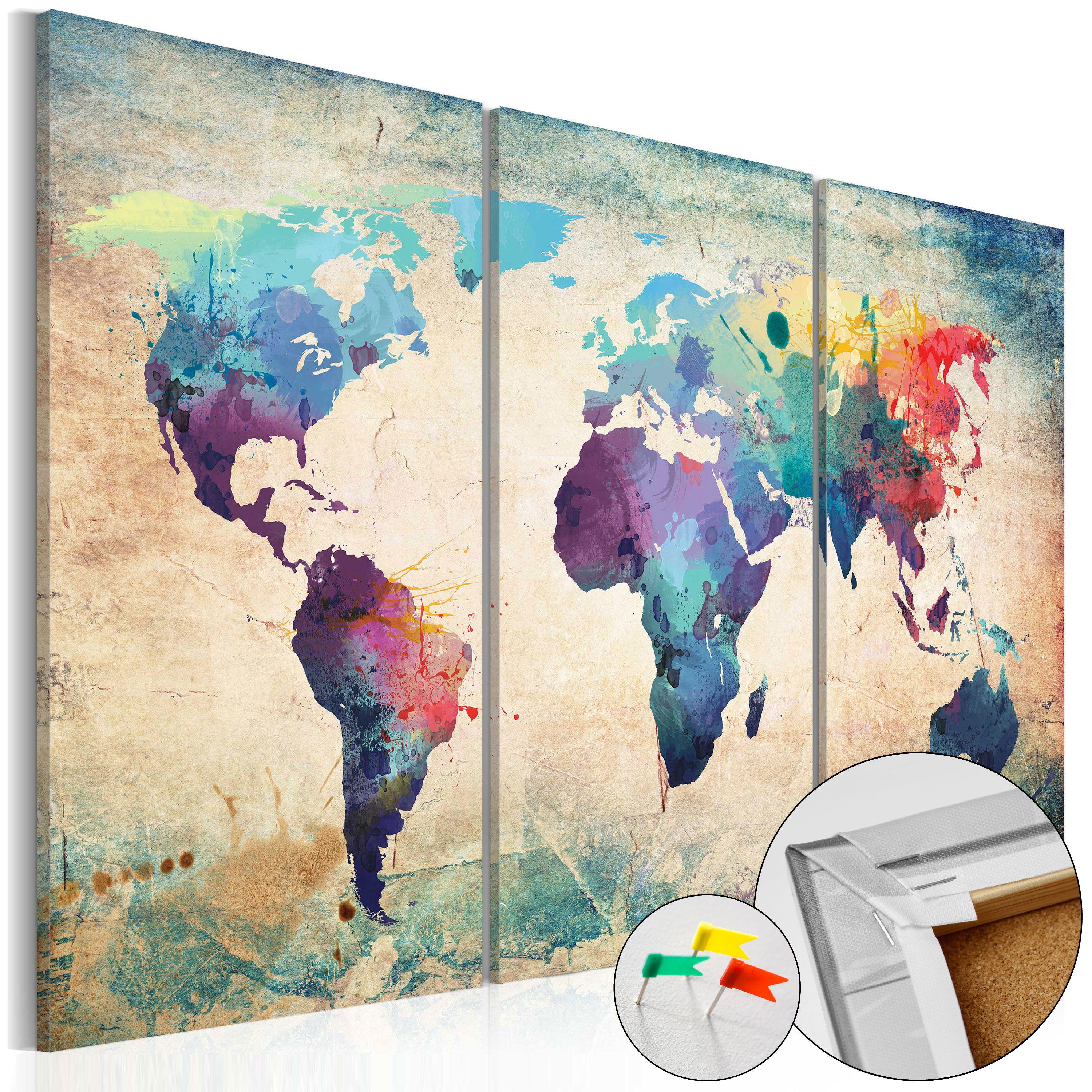 PINNWANDBILDER Bunt 60/40 cm - Multicolor, Naturmaterialien/Textil (60/40cm) - KUNSTLOFT