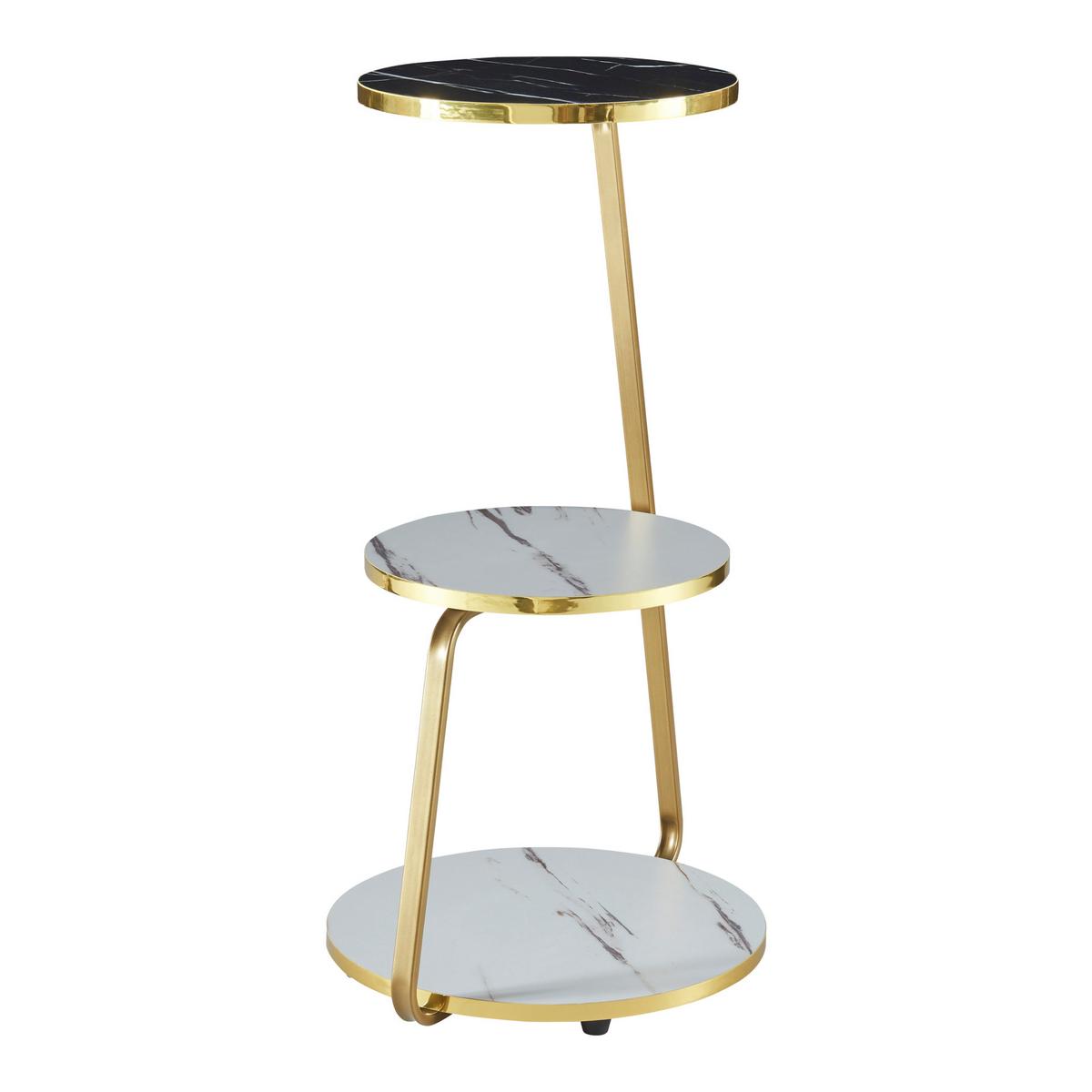 BEISTELLTISCH Sipoo - Weiß, Holzwerkstoff (37/46/74cm) - [en.casa]