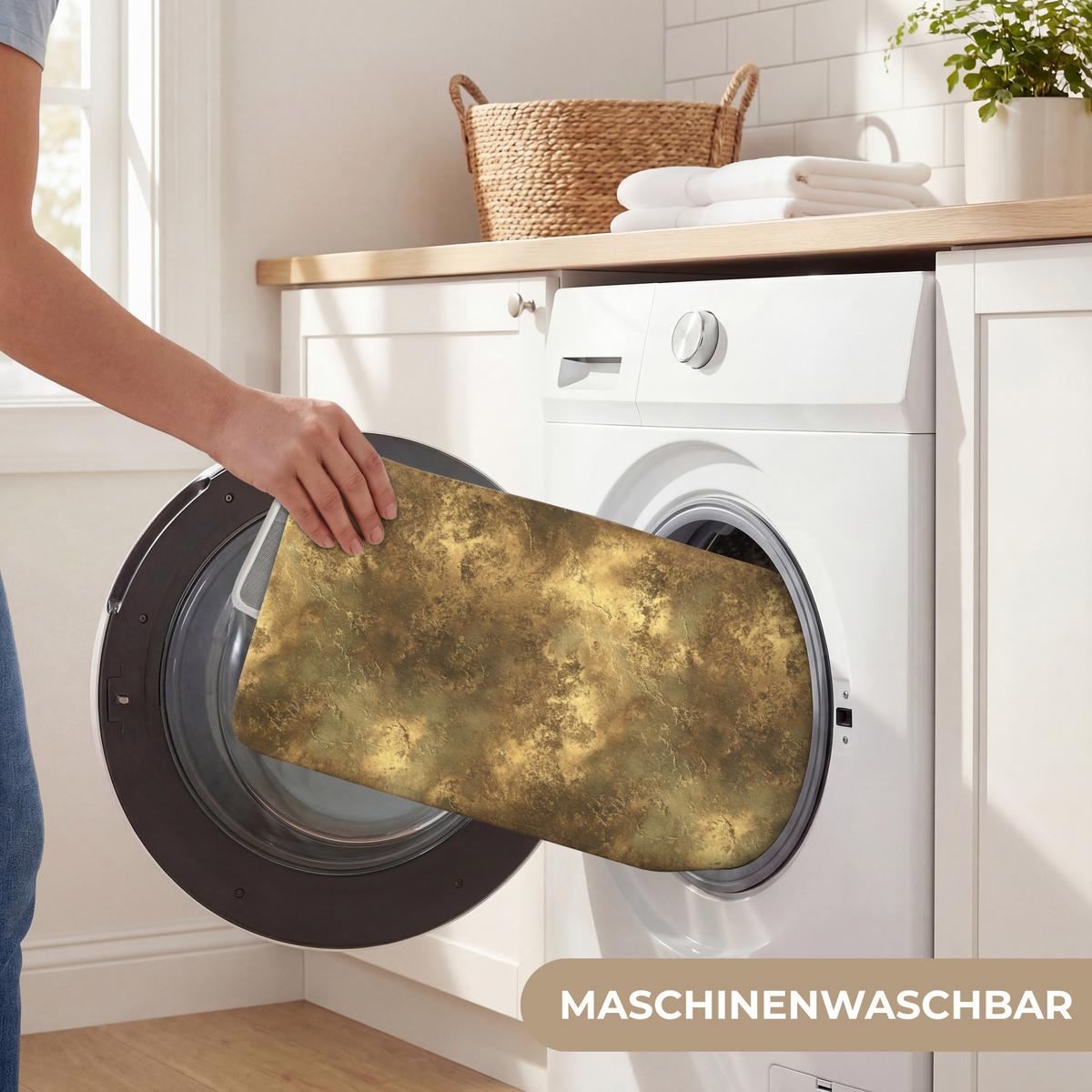 BADEMATTE Antik - Metallic-Look - Gold 60x40 cm - Goldfarben, Textil (60/40cm) - OnlyWow