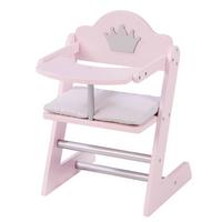 PUPPENHOCHSTUHL Prinzessin Sophie - Rosa, Holz (27.5/42/32cm) - Roba