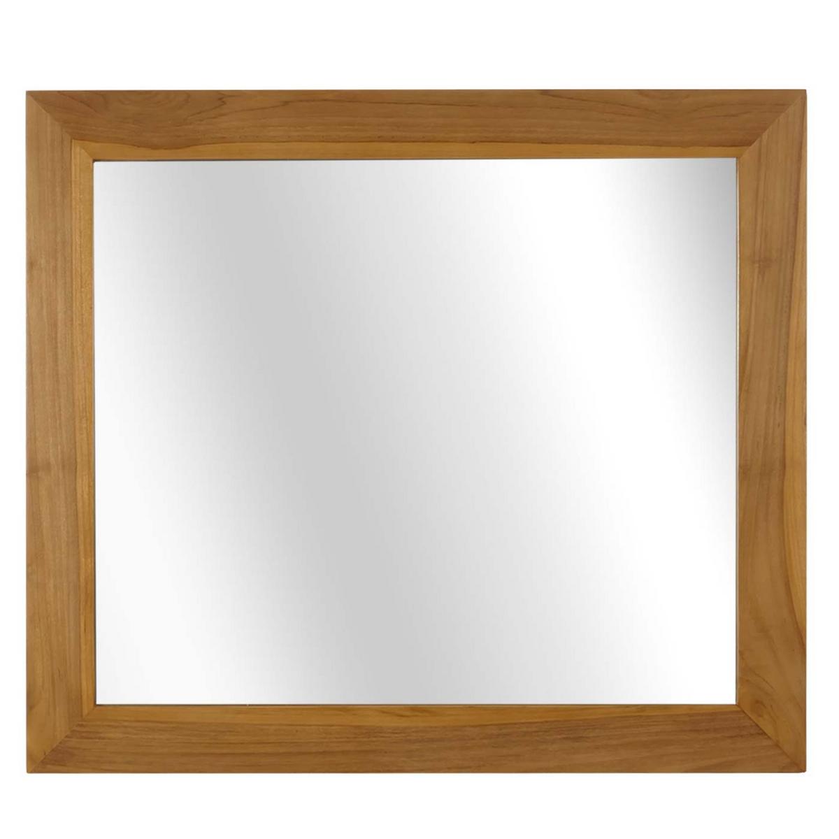 TEAK-WANDSPIEGEL Braun - Braun, Holz (80/71/3cm) - MCW