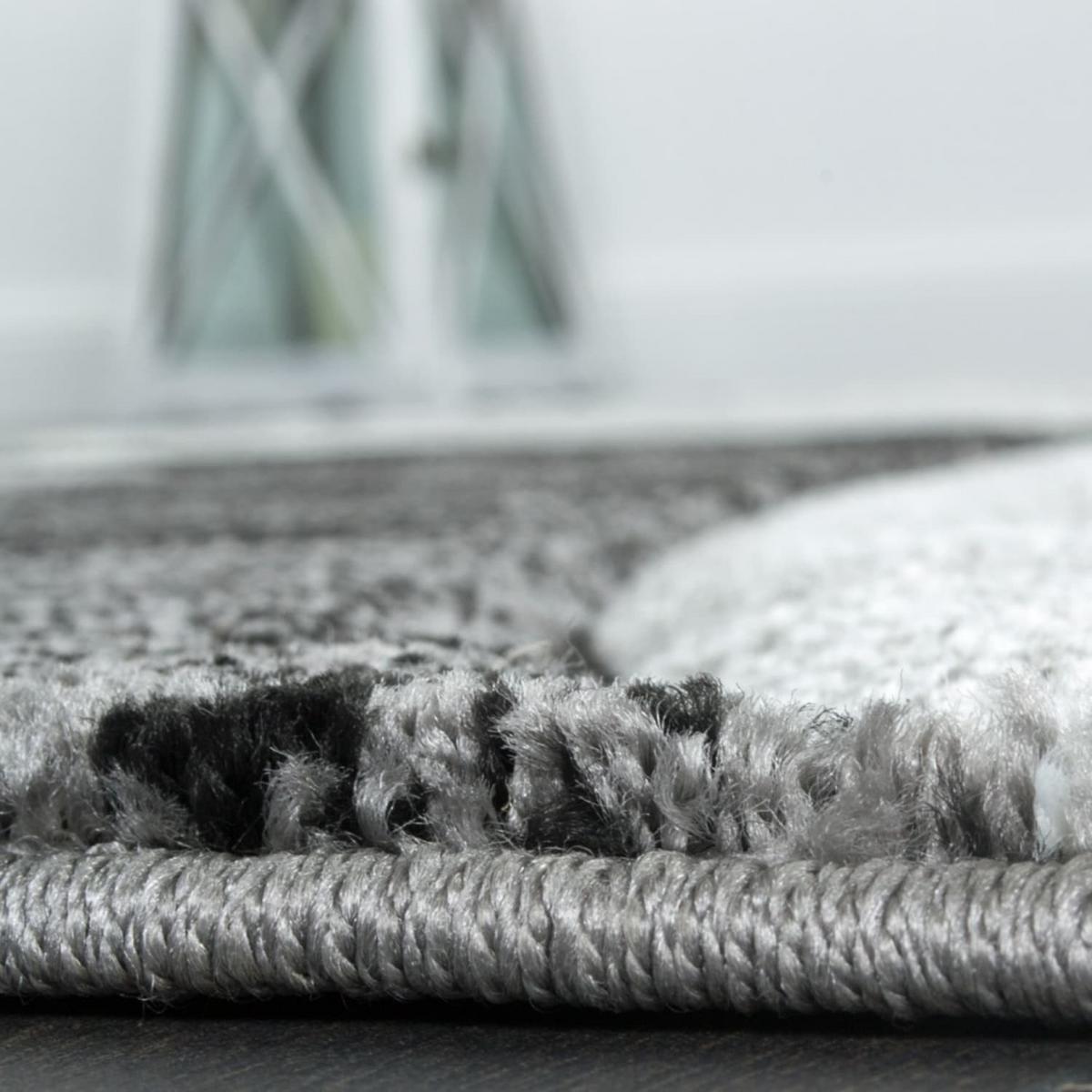KURZFLORTEPPICH, abstrakt, Florhöhe 12 mm, Hellgrau, 80 x 150 cm - Grau, Textil (150/80cm) - KADIMA DESIGN