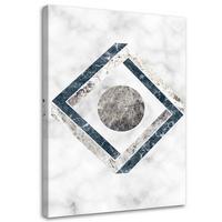 LEINWANDBILD Geometrische Abstrakt 40x60cm - Grau, Textil (40/60cm) - Feeby
