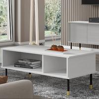 COUCHTISCH Rani Weiß - Weiß, Holzwerkstoff (55/110/45cm) - Petits-meubles